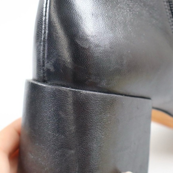 Vince Black Leather Ankle Booties - Picture 4 of 7